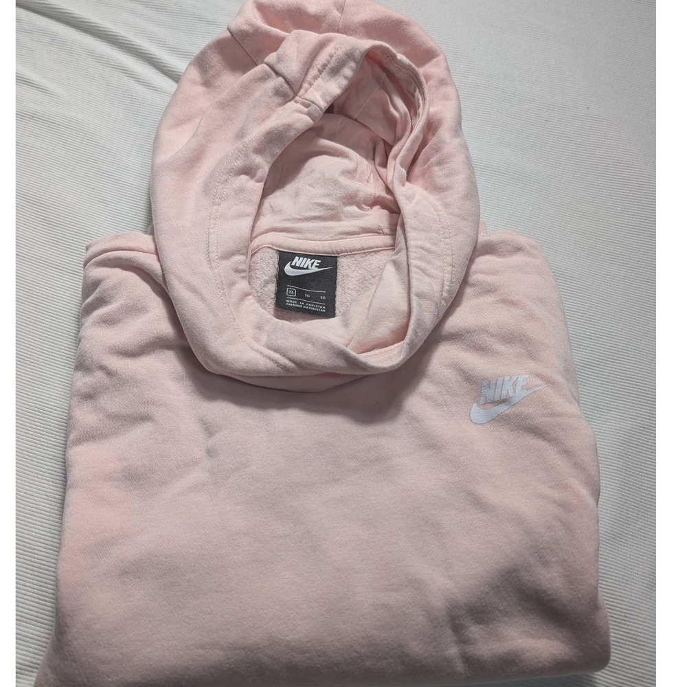 Nike Sportswear Essential Fleece Hoodie Light Pink XL Pullover Logo BV4124-645